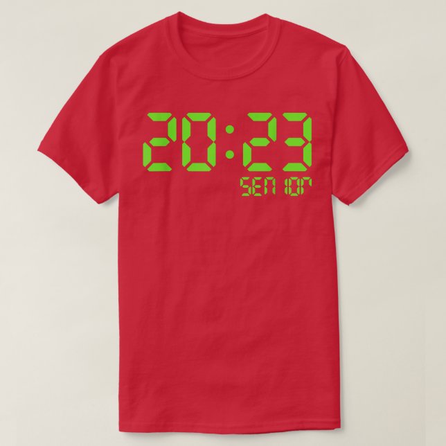 Class of 2023 Senior Retro Digital Clock Graduatio T-Shirt (Design Front)