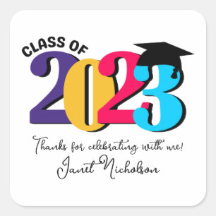 Class of 2023  square sticker