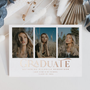 Class of 2024   3 Photo Graduation Announcement