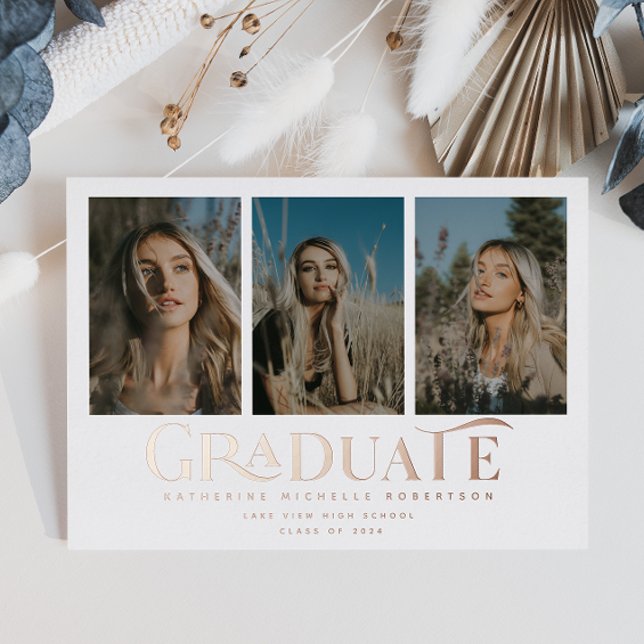 Class of 2024 | 3 Photo Graduation Announcement (Creator Uploaded)