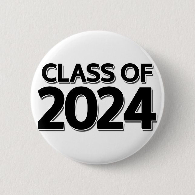 Class of 2024 6 cm round badge (Front)