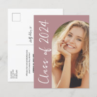 Class of 2024 Blush Pink Custom Grad photo
