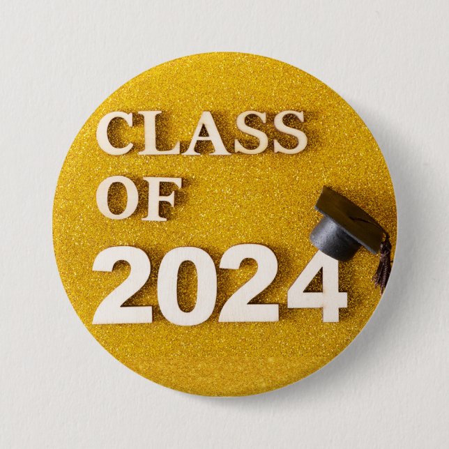Class of 2024 Button - Gold (Front)