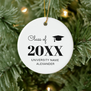 Class of 2024 College Graduation Gifts For Him Her Ceramic Tree Decoration