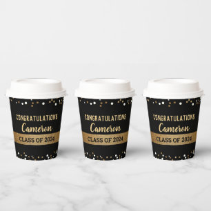 Class of 2024 Confetti Customisable Graduation Paper Cups