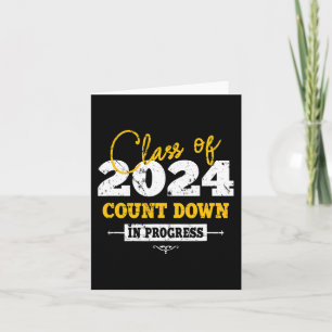 Class Of 2024 Count Down Fun Grad 2022 First Day J Card