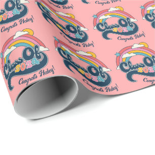 Class of 2024 Custom Name Rainbow Wrapping Paper