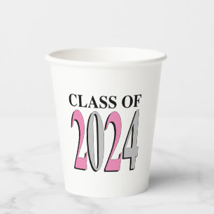 Class of 2024 Edit-the-Colours - Pink/Grey Paper Cups