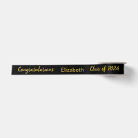 Class of 2024 Graduate Name Black and Gold Script