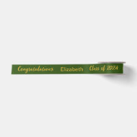 Class of 2024 Graduate Name Dark Green Gold Script