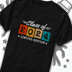 Class of 2024 Graduate Retro Senior Graduation T-Shirt