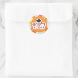 Class of 2024 Graduation Celebration Classic Round Sticker