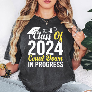 Class Of 2024 Graduation Countdown Senior T-Shirt