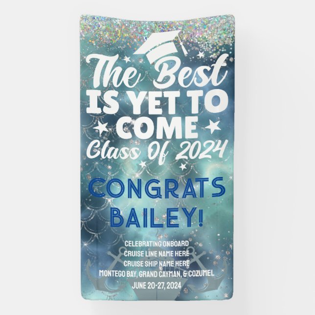 Class of 2024 Graduation Cruise Door Banner (Vertical)