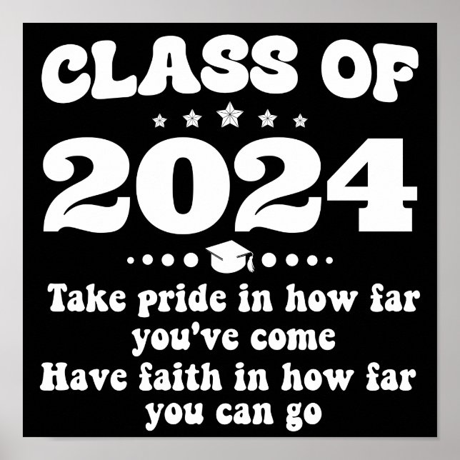 Class of 2024 Graduation Gifts Personalised Poster (Front)