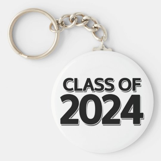 Class of 2024 keychain Zazzle.co.uk