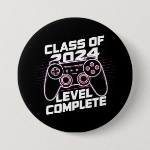 Class Of 2024 Level Complete Senior Graduation 7.5 Cm Round Badge
