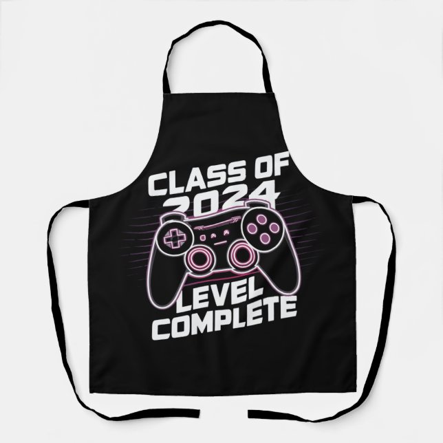 Class Of 2024 Level Complete Senior Graduation Apron (Front)