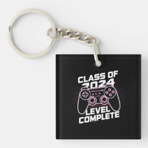 Class Of 2024 Level Complete Senior Graduation Key Ring