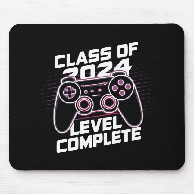 Class Of 2024 Level Complete Senior Graduation Mouse Mat (Front)