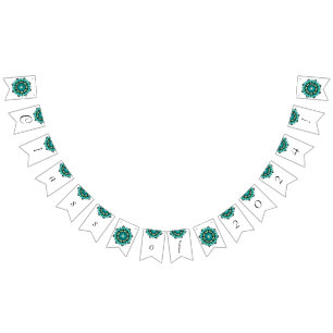 Class of 2024! Mandala in aqua Bunting