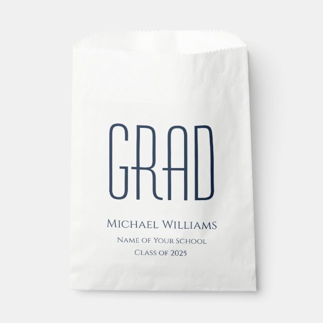 Class of 2024 Minimalist Graduation   Favour Bags (Front)