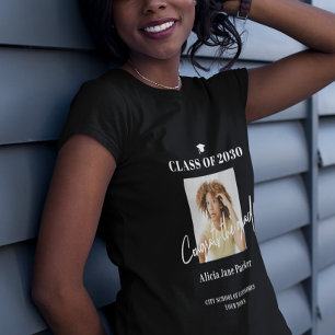 Class of 2024 photo graduate congrats grad script T-Shirt