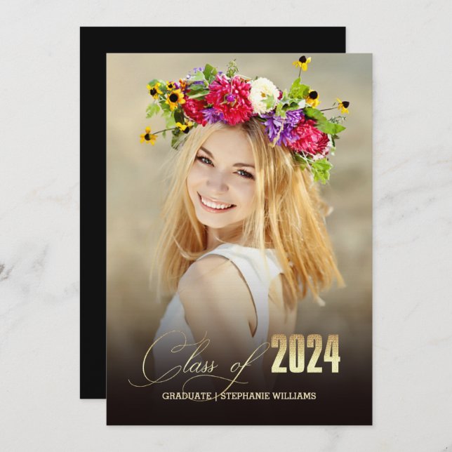 Class of 2024 | Photo Graduation Party Invitation (Front/Back)