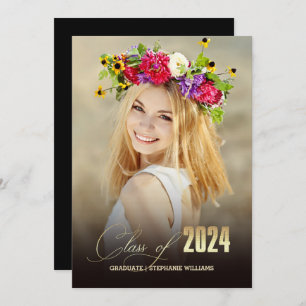 Class of 2024   Photo Graduation Party Invitation