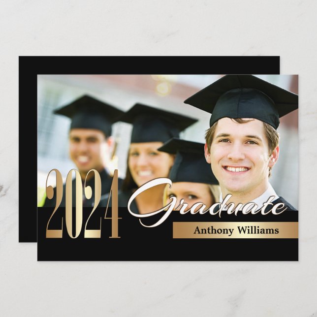 Class of 2024 | Photo Graduation Party  Invitation (Front/Back)