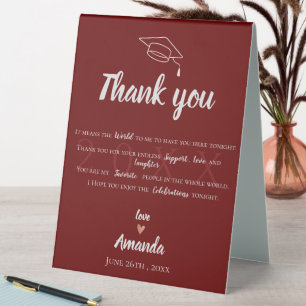 Class of 2024 Red White Photo Graduation Thank You