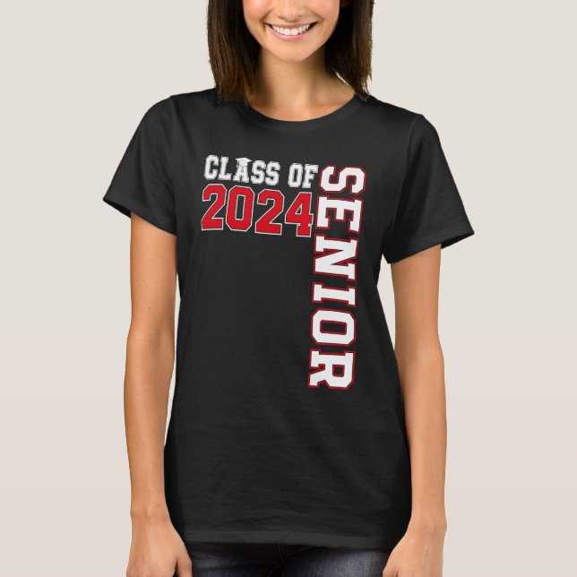 Class of 2024 Senior 24 High School Graduation Par T-Shirt (Front)