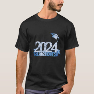 Class Of 2024 Senior I Festive Blue Black Party Ou T-Shirt
