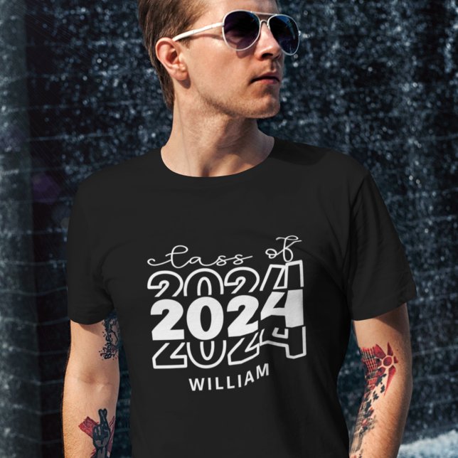 Class of 2024 senior with name T-Shirt (Creator Uploaded)