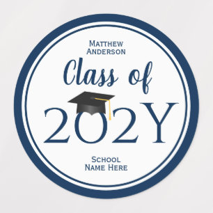 Class of 2024 Simple Elegant Navy Blue Graduation