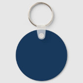 Class of 2024 Simple Elegant Navy Blue Graduation Key Ring (Back)