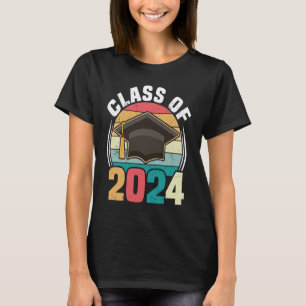 Class Of 2024 Vintage Senior 24 Grad School Gradua T-Shirt