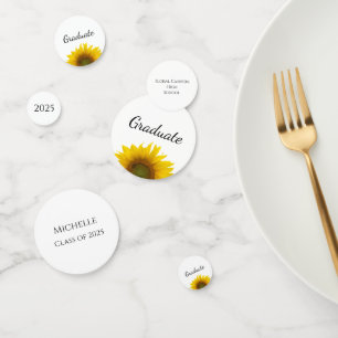 Class of 2024 Yellow Sunflower Graduation   Confetti