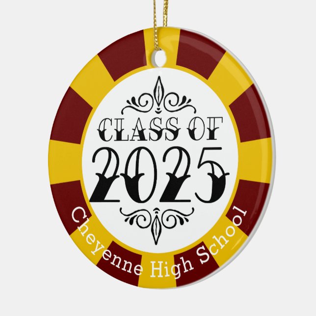 Class of 2025 (Add Name) Graduation Ceramic Tree Decoration (Left)