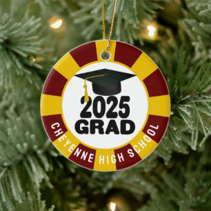Class of 2025 (Add Name) Graduation Ceramic Tree Decoration
