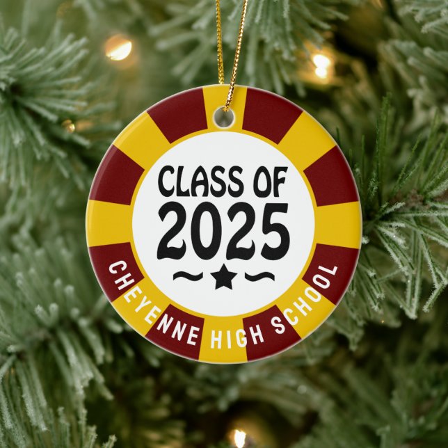 Class of 2025 (Add Name) Graduation Ceramic Tree Decoration (Tree)