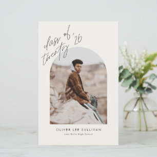 Class of 2025 Beige Arch Graduation Invitation