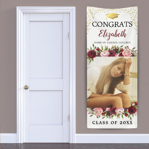 Class of 2025 Burgundy Graduation Door Banner