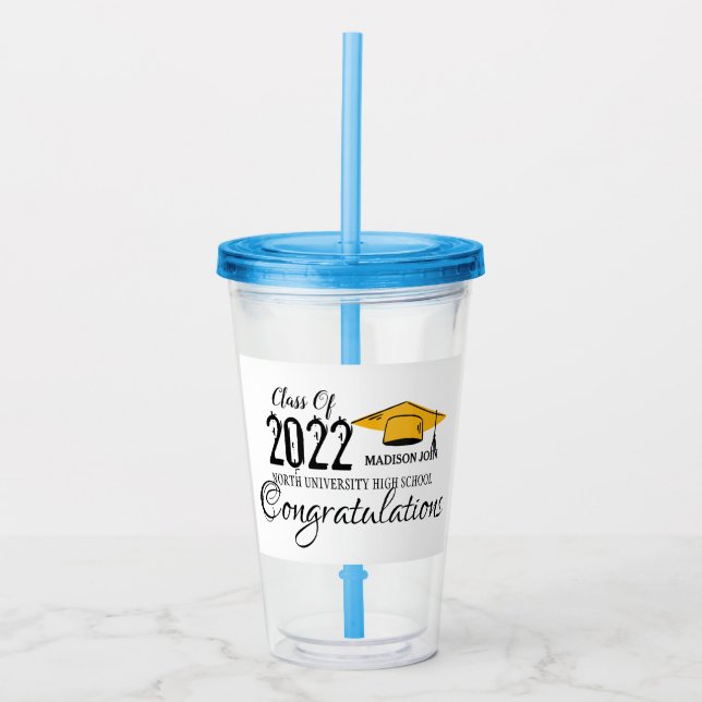 class of 2025, class of 2026 graduation  acrylic tumbler (Front)