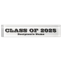Class of 2025 Clear Black Paperweight by Janz