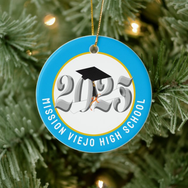 Class of 2025 Custom Photo Graduation Ceramic Tree Decoration (Tree)