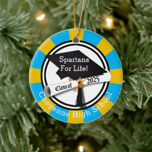 Class of 2025 Custom Photo Graduation Ceramic Tree Decoration