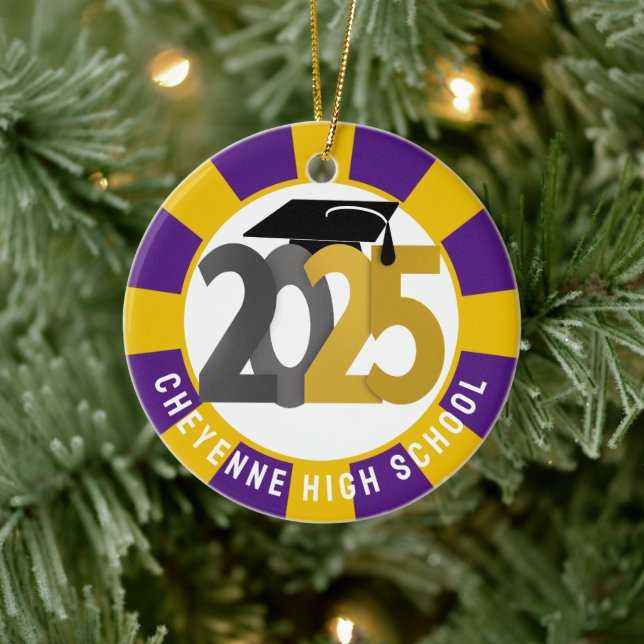 Class of 2025 Custom Photo Graduation Ceramic Tree Decoration (Tree)
