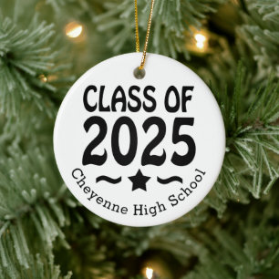 Class of 2025 Custom Photo Graduation Ceramic Tree Decoration