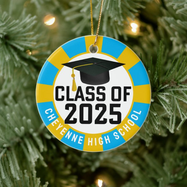 Class of 2025 Custom Photo Graduation Ceramic Tree Decoration (Tree)
